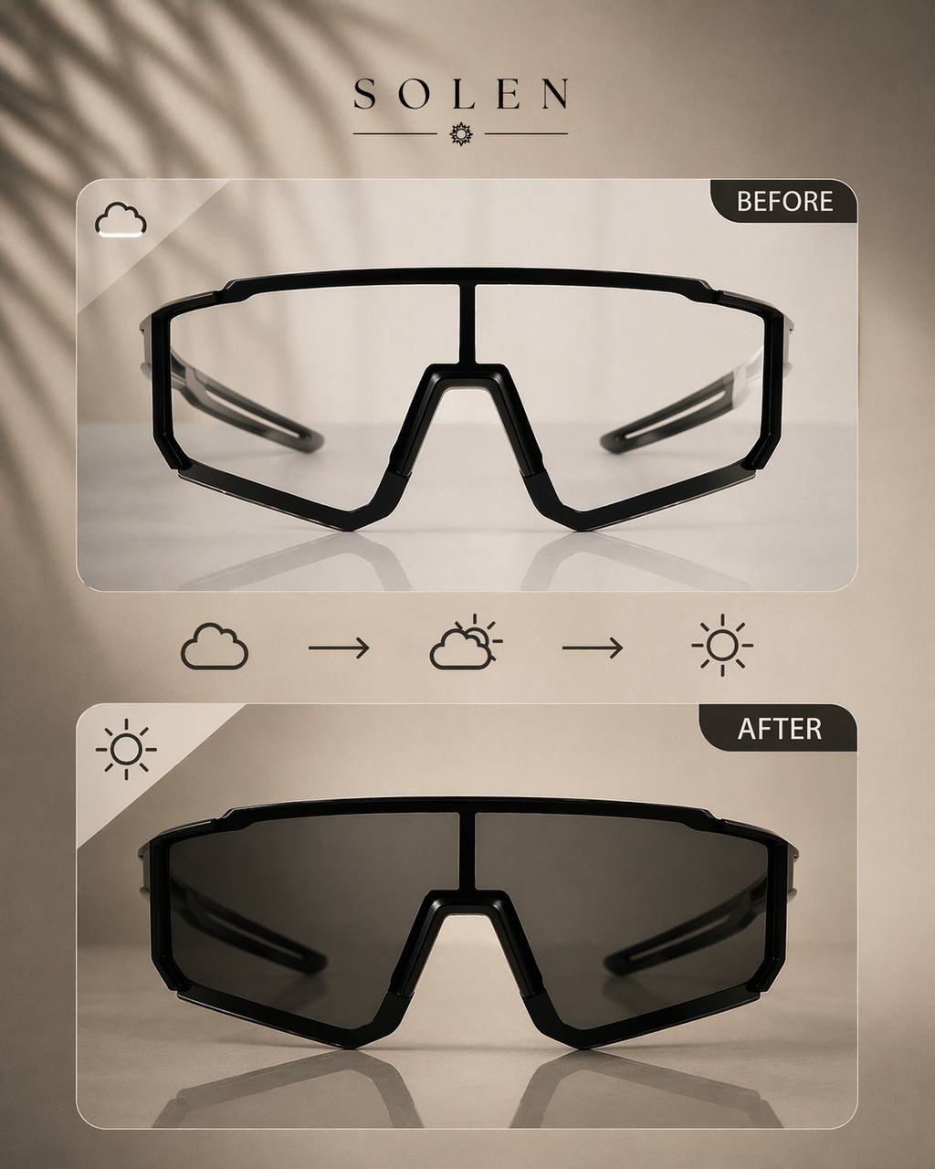 SOLEN Polarized Sunglasses UV400 Black