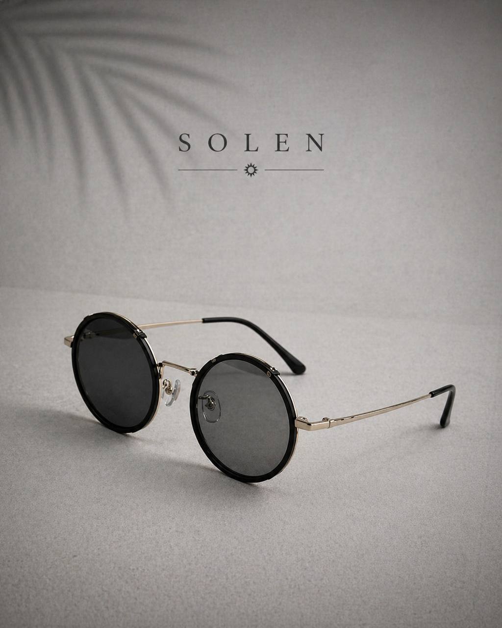 SOLEN Polarized Sunglasses – Round Frame, UV400 Protection, Lightweight Metal