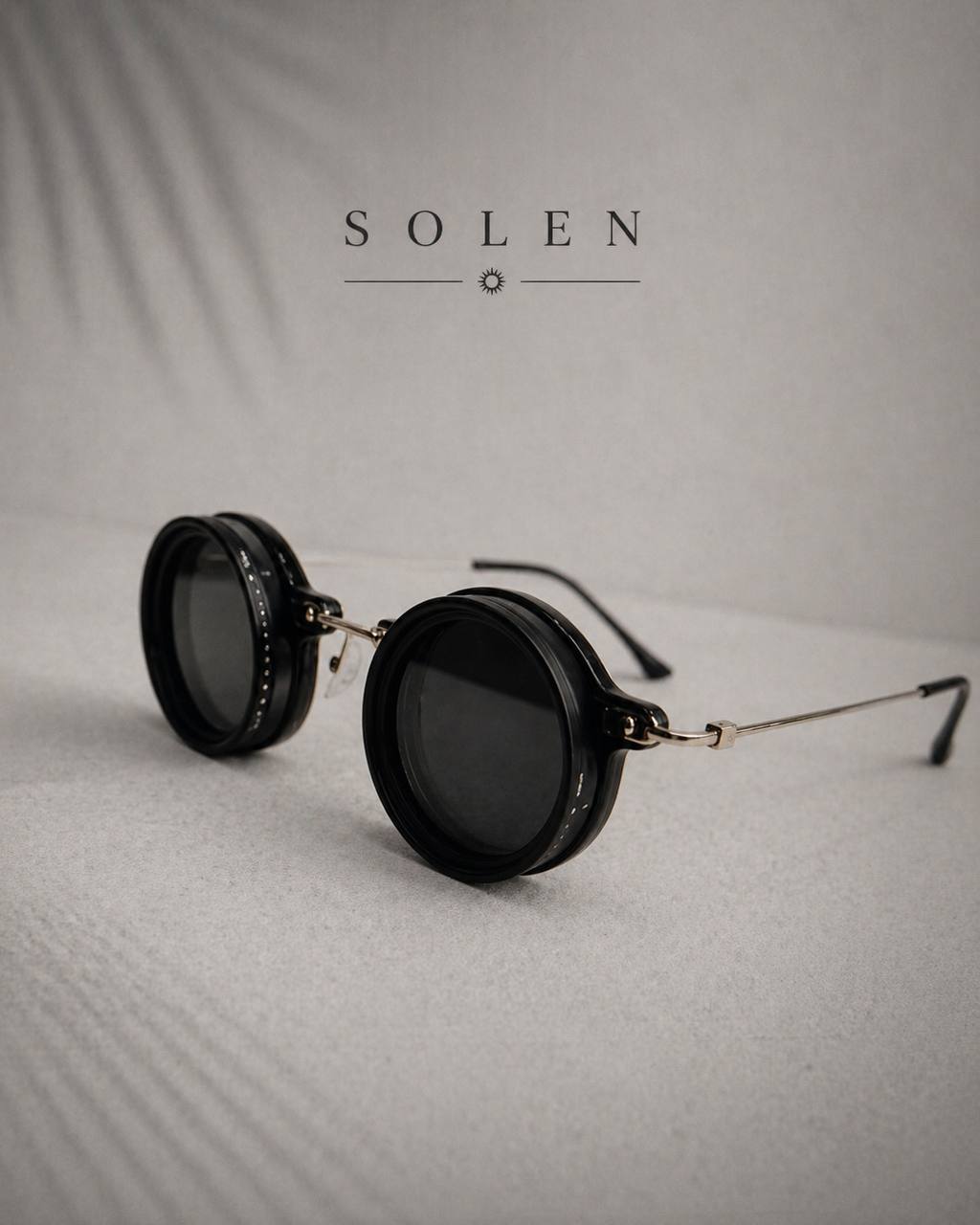 SOLEN Polarized Sunglasses – Round Frame, UV400 Protection, Lightweight Metal