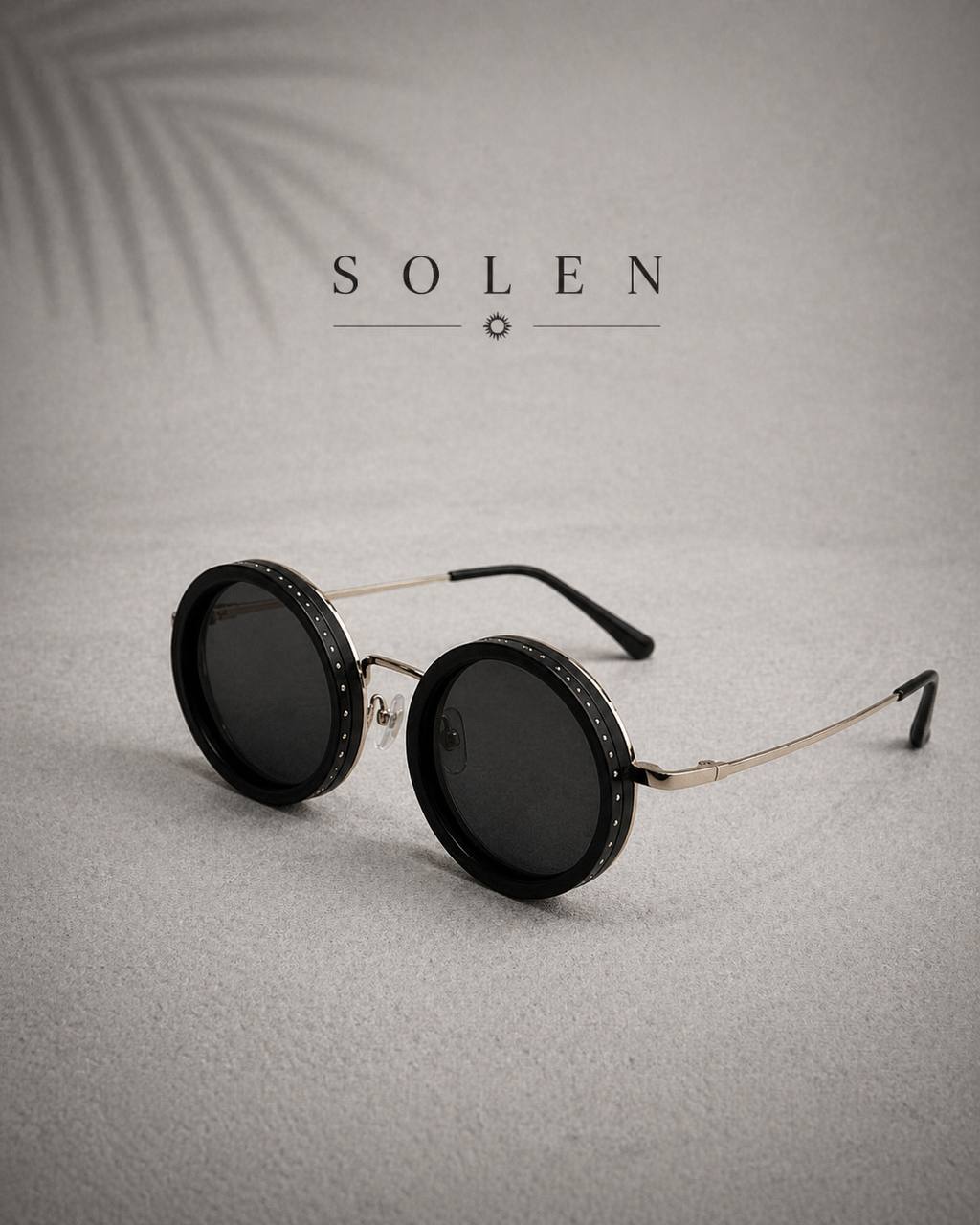 SOLEN Polarized Sunglasses – Round Frame, UV400 Protection, Lightweight Metal