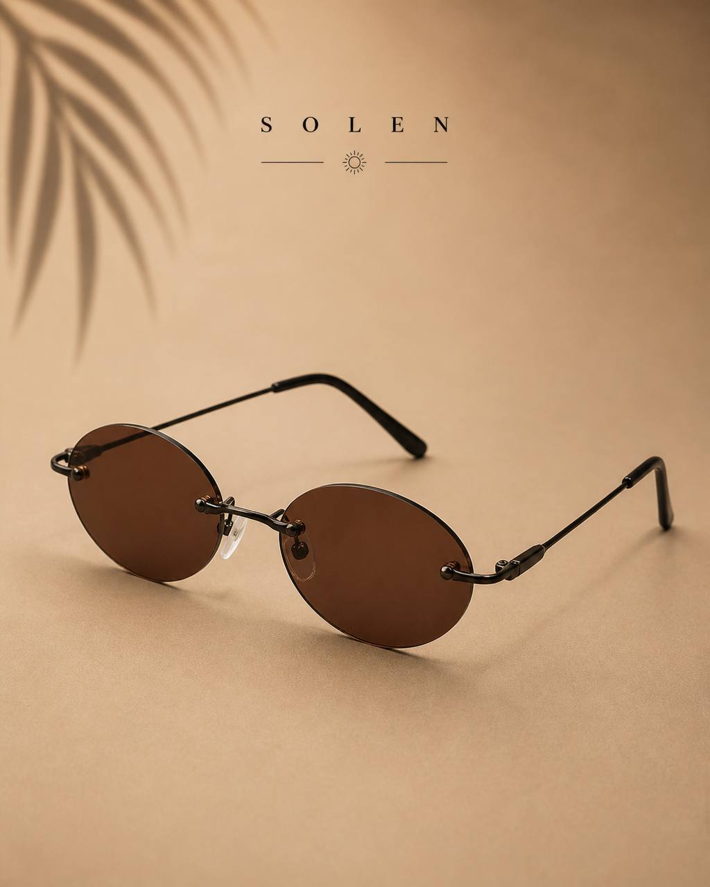 SOLEN™ Minimal Frameless Oval Sunglasses