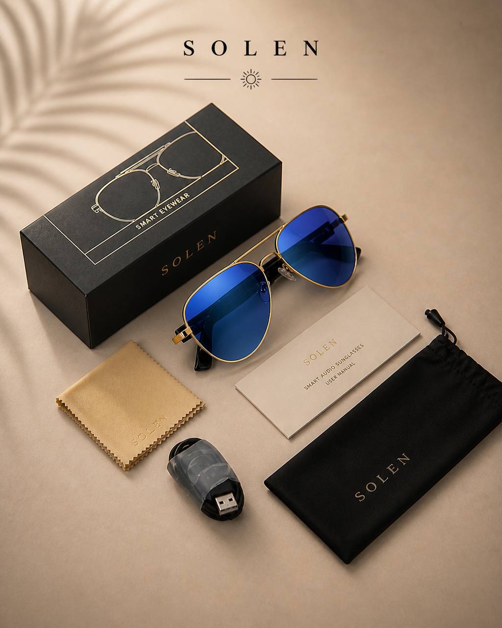 SOLEN™ Smart Audio Sunglasses – Bluetooth Music & UV Protection